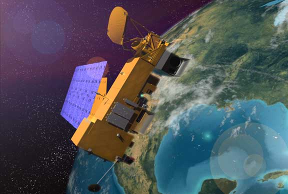 An image of the Aqua satellite